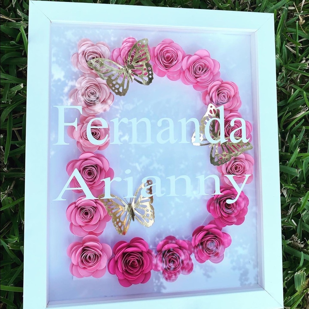 Personalized shadow boxes. Add any name date or quote